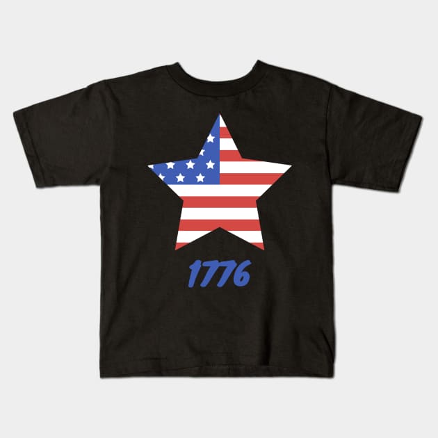 1176 American Flag Kids T-Shirt by Think Sarcasm Store